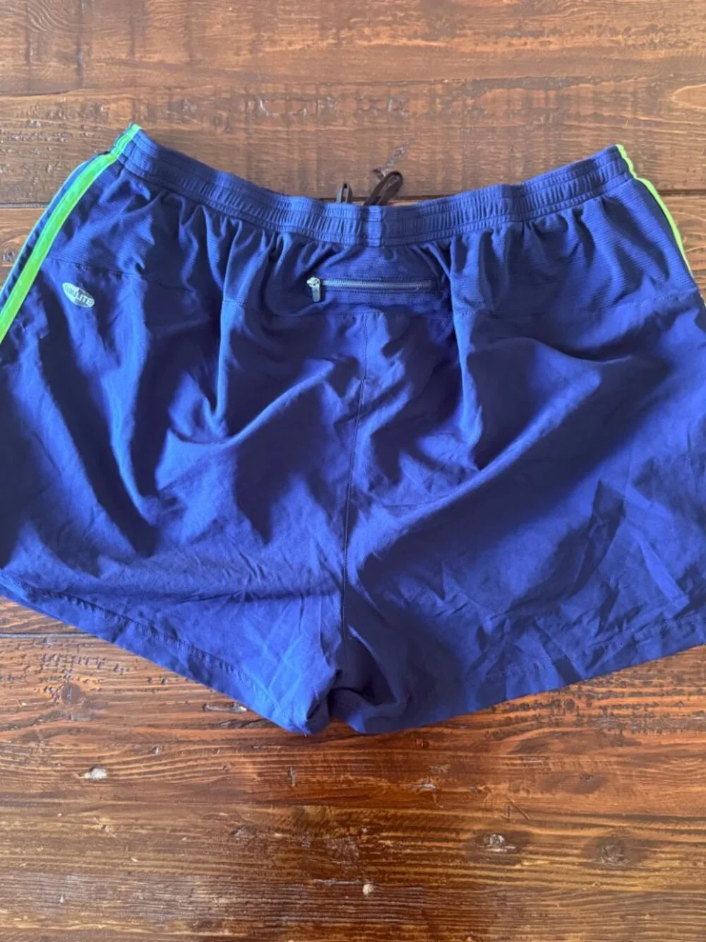 Vintage Adidas Climalite Sprinter Shorts Navy Neon Stripe Men's XL Y2K